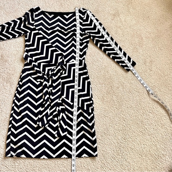 ANN TAYLOR Chevron Print Jersey Knit Side Tie Dress—SZ. XS - Picture 11 of 15
